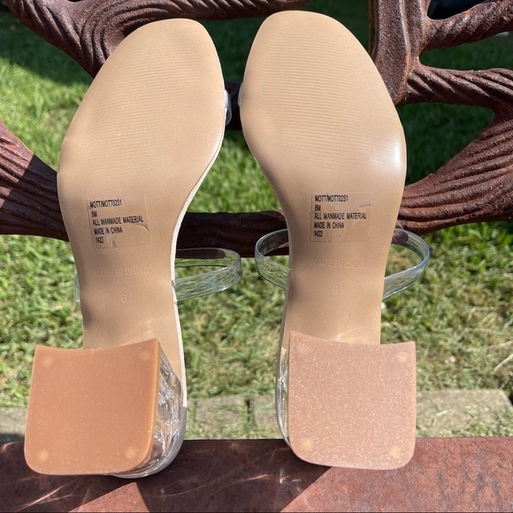 💋NWT Steve madden mott strappy clear block sandals - Picture 14 of 15